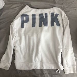 Pink white hoodie